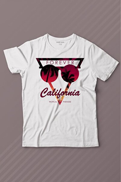 Kendim Seçtim California Forever Summer Minimal Good Vibe Štampano T-shirt za...