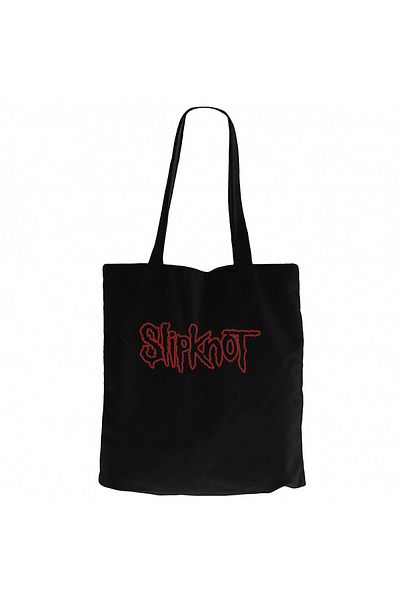 Z zepplin Slipknot Text Black Canvas Tote Bag