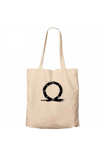 Z zepplin God of War Ragnarok Omega Cream Zippered Cloth Bag Gabardine