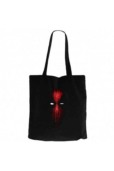 Z zepplin Deadpool Mask Black Canvas Tote Bag