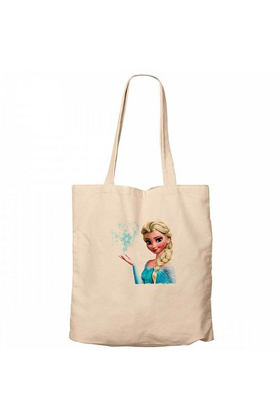 Z zepplin Frozen Elsa Face Cream Canvas Tote Bag