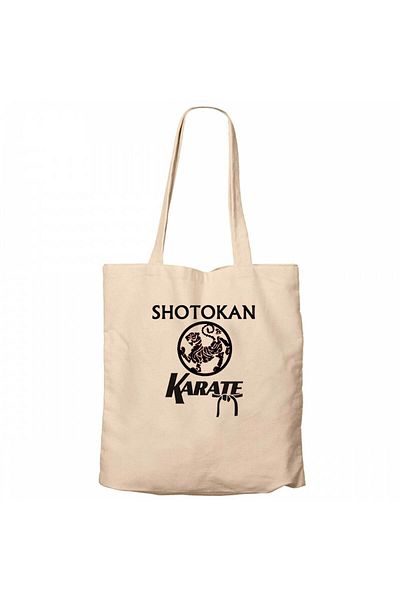 Z zepplin Shotokan Karate Logo Cream Canvas Tote Bag