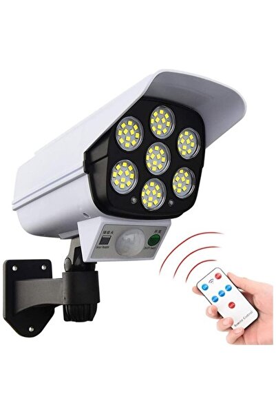 gaman Kumandalı Bahçe Lambası Güneş Enerjili 77 Led 1000 Lümen Sahte Kamera G...