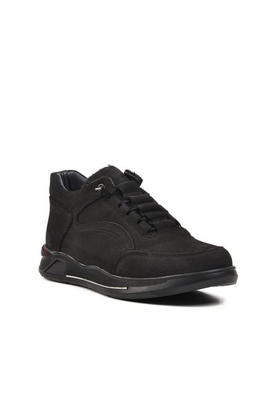 AYAKMOD Μαύρα ανδρικά μποτάκια Nubuck