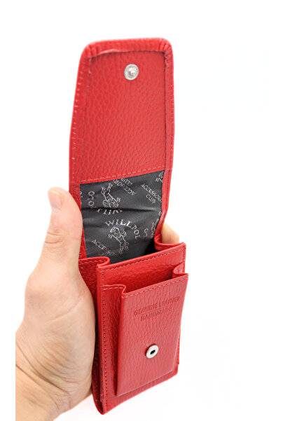 willpolo Dana Derisi Sigaralık Sigara Kutusu Çakmak Bölmeli Hakiki Deri Sigaralık