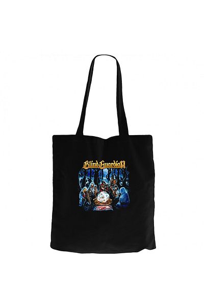 Z zepplin Blind Guardian Somewhere Far Beyond Black Canvas Tote Bag