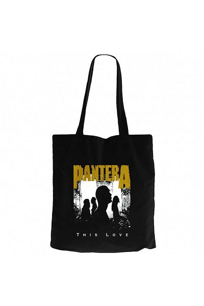 Z zepplin Pantera This Love Black Canvas Tote Bag