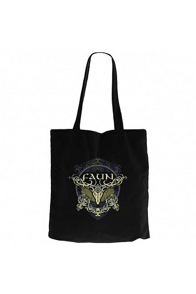 Z zepplin Faun Hirsch Black Canvas Tote Bag