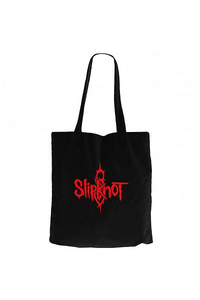 Z zepplin Slipknot Logo Red Black Canvas Tote Bag