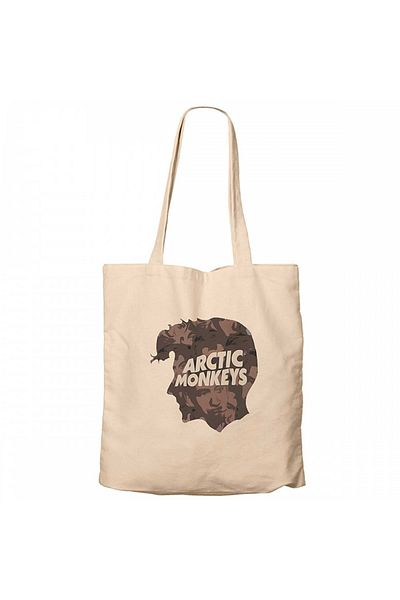 Z zepplin Arctic Monkeys Head Cream Canvas Tote Bag