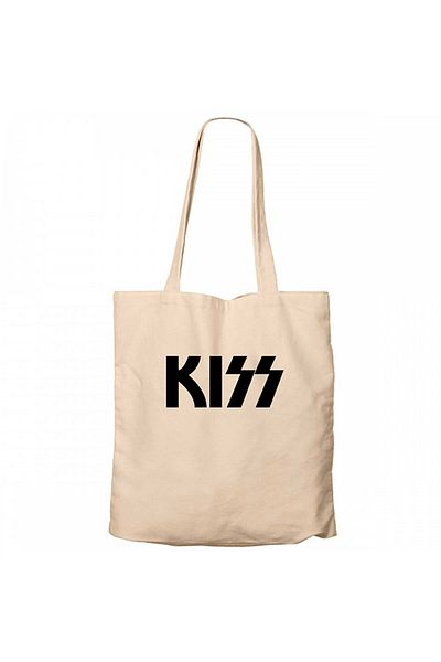 Z zepplin Kiss Logo 2 Cream Canvas Tote Bag