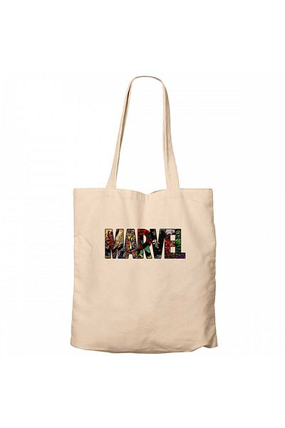 Z zepplin Marvel Heroes in Post 2 Cream Canvas Tote Bag