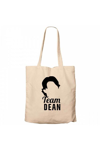 Z zepplin Glimore Girls Team Dean Cream Canvas Tote Bag