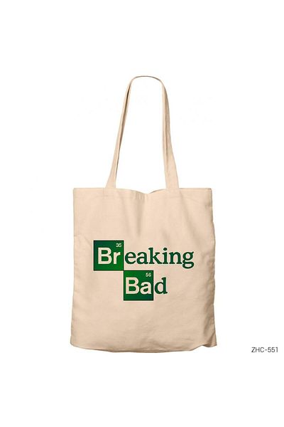 Z zepplin Breaking Bad Classic Cream Zippered Cloth Bag Gabardine