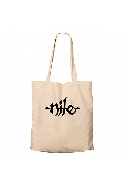 Z zepplin Nile Logo Cream Zippered Cloth Bag Gabardine