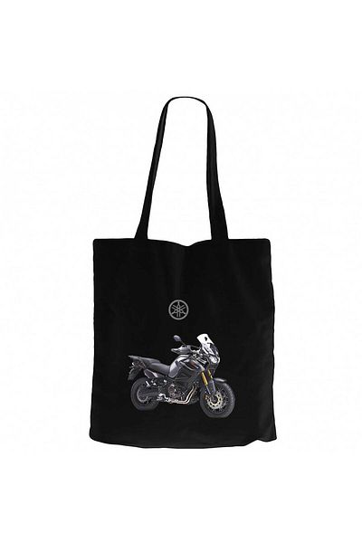Z zepplin Yamha Super Tenere Black Canvas Tote Bag