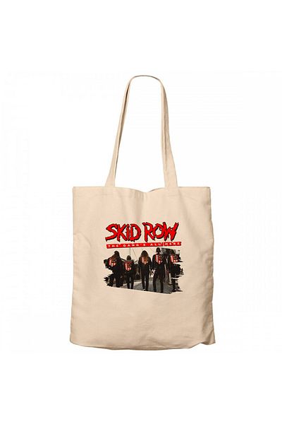 Z zepplin Skid Row The Gang Cream Canvas Tote Bag
