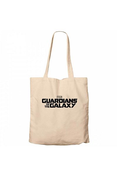 Z zepplin Guardians of the Galaxy Logo Cream Canvas Tote Bag