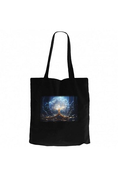 Z zepplin A Growing Tree Seed Black Canvas Tote Bag