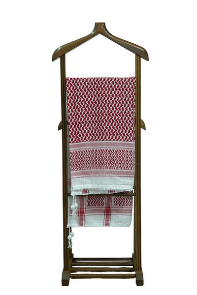 Zaytoon Dense Red Striped Kefiye Scarf - Palestine Puchsia with Tassels S300003
