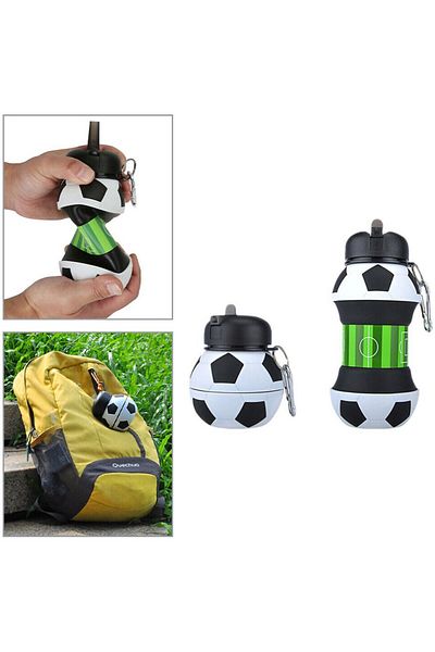 tozlupazar Slikon Drinker 550ml Seal-Free Foldable School Office Camping Travel Drinker