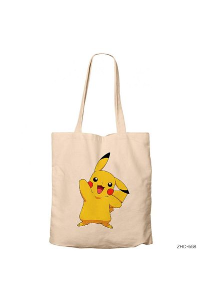 Z zepplin Τσάντα Pokemon Pikachu Cream Canvas Tote