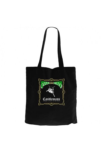 Z zepplin Candlemass Green Valley Black Canvas Tote Bag