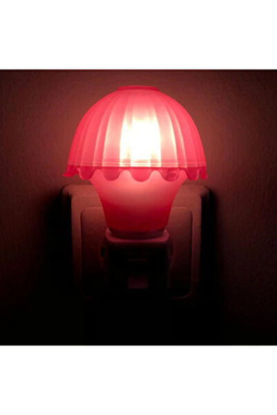 WEST LIGHT Abajur Model Anahtarlı Pembe E 14 Ampullu Gece Lambası