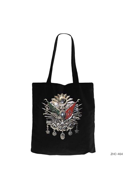 Z zepplin Ottoman Arma Black Canvas Tote Bag