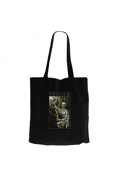 Z zepplin Trivium Skull Black Canvas Tote Bag