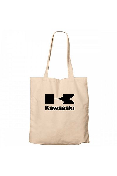 Z zepplin Kawaski Logo Cream Zippered Cloth Bag Gabardine