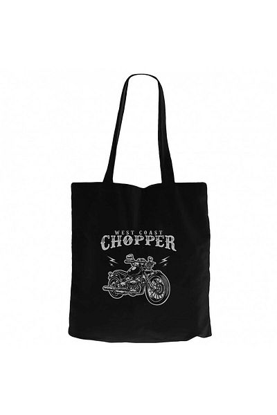 Z zepplin West Coast Choppers Customs Black Zipper Cloth Bag Gabardine