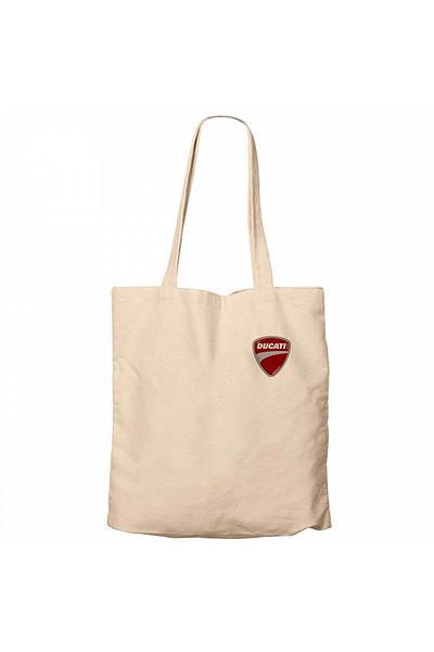 Z zepplin Ducati Multistrada Logo Cream Zippered Cloth Bag Gabardine