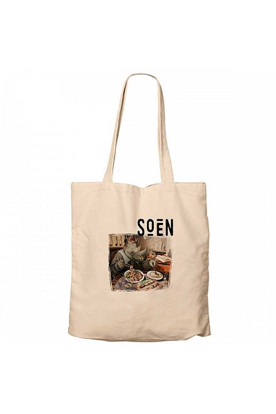 Z zepplin Soen Tellurian Cream Zippered Cloth Bag Gabardine