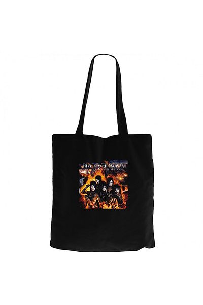 Z zepplin Black Veil Brides Set the World On Fire Μαύρη υφασμάτινη τσάντα με φερμουάρ Gabardine