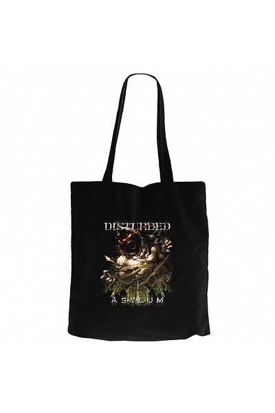 Z zepplin Disturbed Asylum 2 Black Canvas Tote Bag