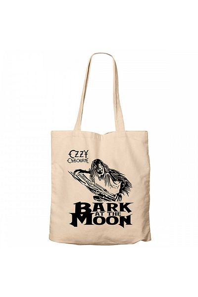 Z zepplin Ozzy Osbounre Bark At The Moon Cream Canvas Tote Bag