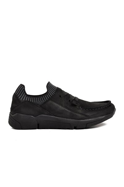 AYAKMOD Чорні нубокові чоловічі повсякденні черевики