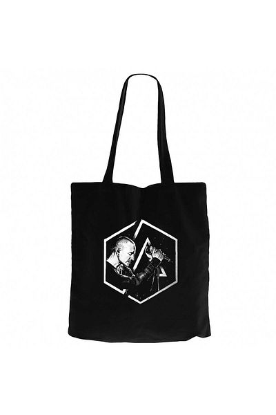 Z zepplin Linkin Park Chester Logo Black Canvas Tote Bag