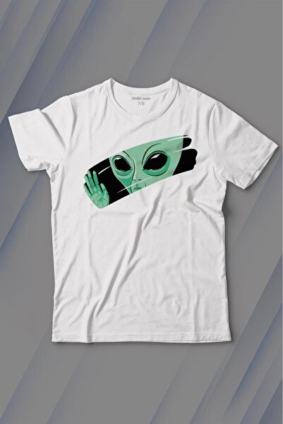 Kendim Seçtim OZN Alien Green E.t. Tricou imprimat Nasa Planet Tricou pentru ...