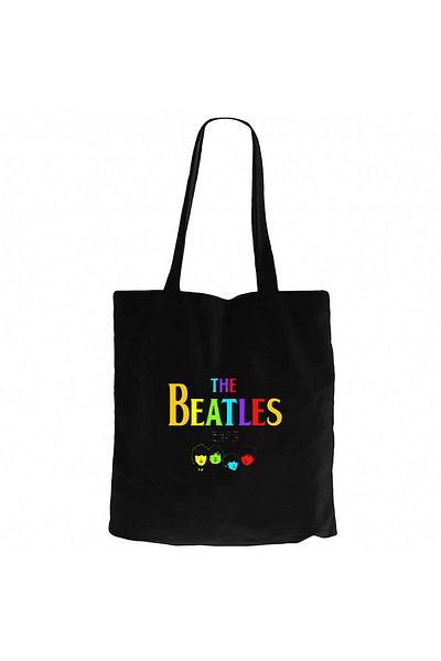 Z zepplin The Beatles Rainbow Cream Canvas Tote Bag