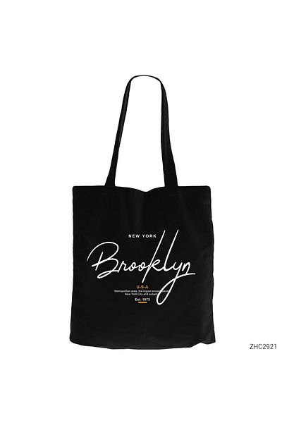 Z zepplin Newyork Brooklyn Usa Black Canvas Tote Bag