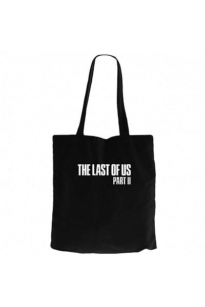Z zepplin The Last of Us 2 Text Black Canvas Tote Bag