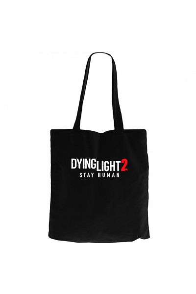 Z zepplin Dying Light Logo Μαύρη υφασμάτινη τσάντα με φερμουάρ Gabardine