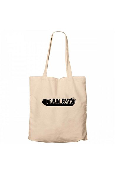 Z zepplin Linkin Park He is Legend Cream Canvas Tote Bag