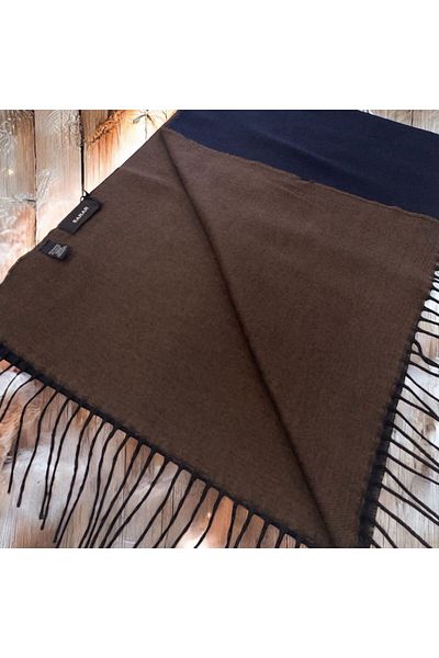 Sarar Navy Blue and Brown Double Sided Cashew - Kl-19