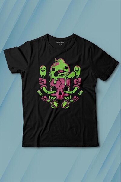 Kendim Seçtim Icecream Skull Ice Cream Skull Street Wear Štampano T-Shirt za ...