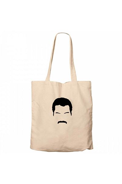 Z zepplin Queen Freddie Mercury Face Cream Zipper Cloth Bag Gabardine