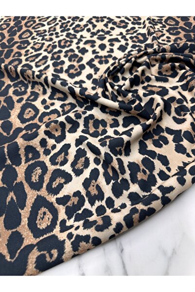 ipekkumaş Leopar Desen Elbiselik Gömleklik Krep Kumaş Ürünümüz Adet Olarak Satılır 1 Adet 1 Metre