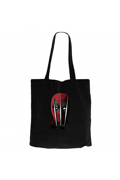 Z zepplin Deadpool Claw Black Zippered Cloth Bag Gabardine
